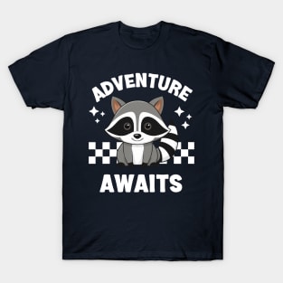 Cute Raccoon Adventure Awaits Kawaii T-Shirt